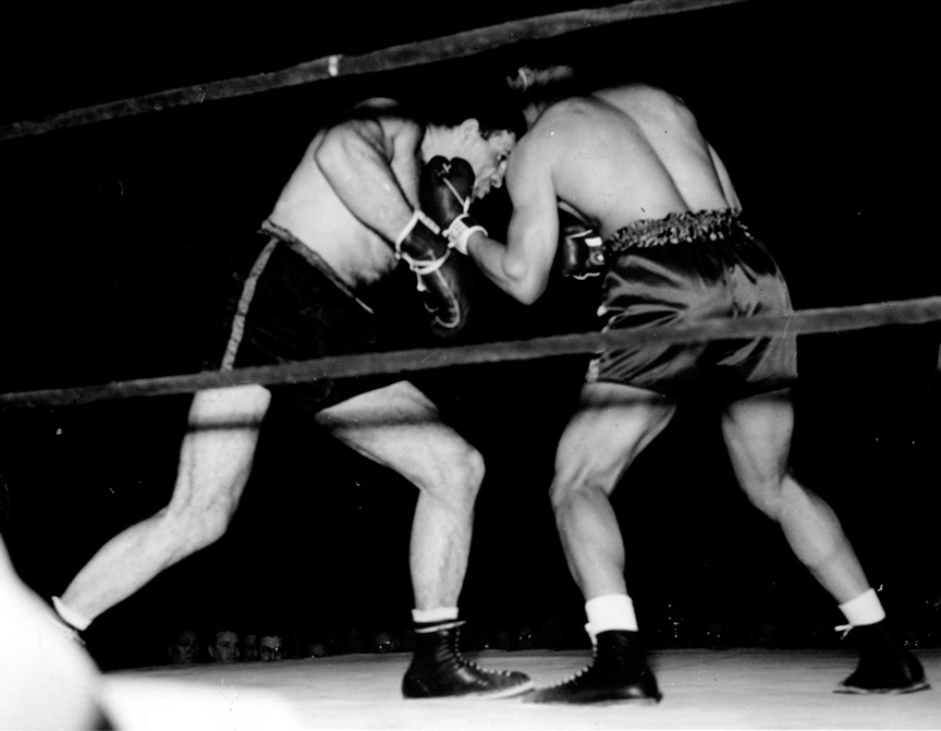 SIMON, ABE FIGHT WORN GLOVES (1941-1ST JOE LOUIS FIGHT) – JO